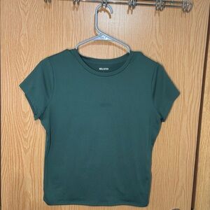 Hollister Women's Dark Green Short Sleeve Tee
